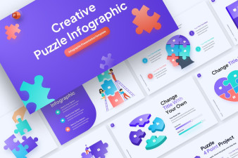 Creative puzzle infographic